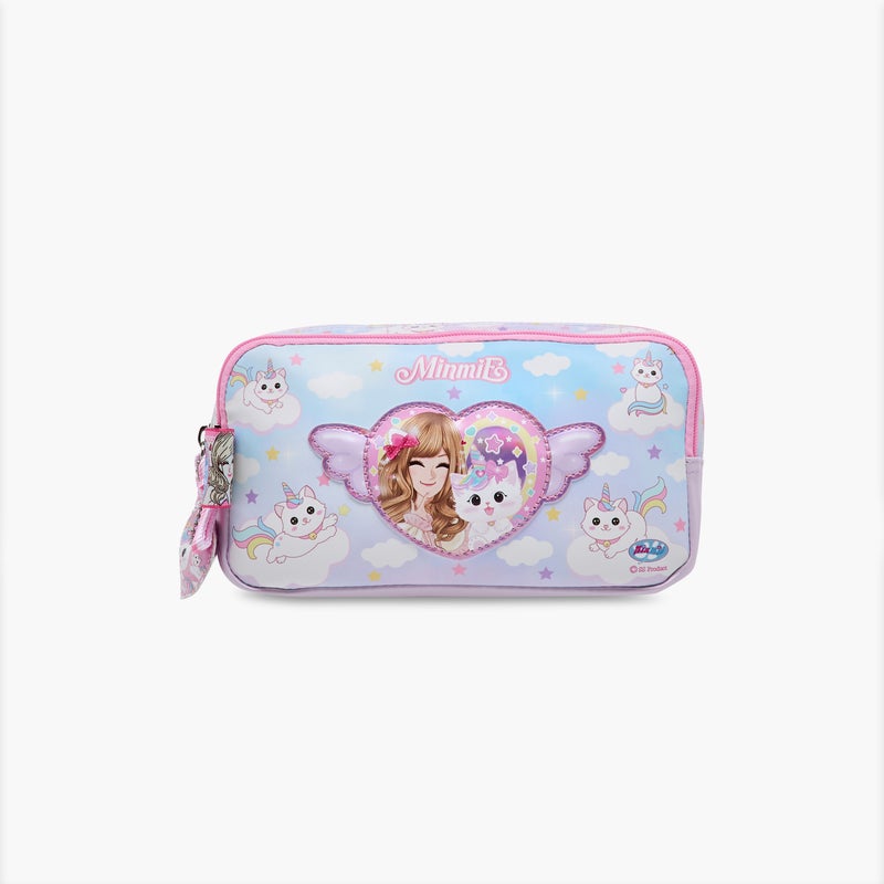 Minmie Caticorn Dream- Pencil Case-1 Cmprt.-Printed-Rectangle (Pvc) Pastel Purple \ 22x7x12 - Image 1